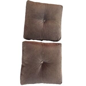 Pottery Barn Velvet Throw Pillow 14" Square Washed Deep Purple